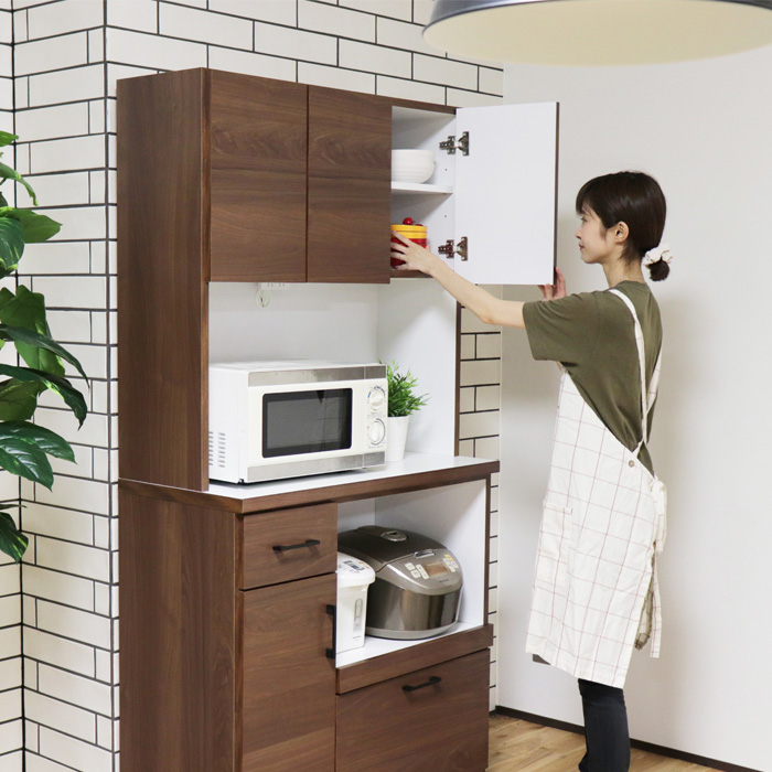 オープンボード 90 日本製 食器棚 キッチンボード ナチュラル