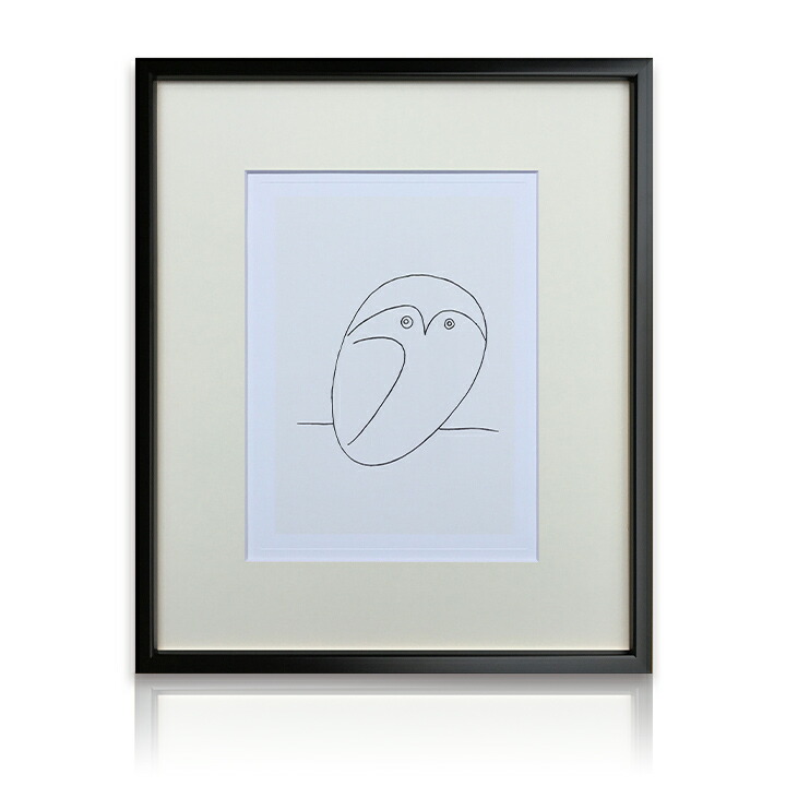 【送料込】 アートパネル Pablo Picasso パブロ・ピカソ Le hibou フクロウ ふくろう 梟 玄関 アートポスター おしゃれ ピカソ キュビスム ヒーリング 癒し モノクロ 白黒 絵画 インテリア 壁掛け 寝室 リビング ギフト 新築祝い 新生活 送料無料 ssx｜家具通販 Antico（アンティコ）