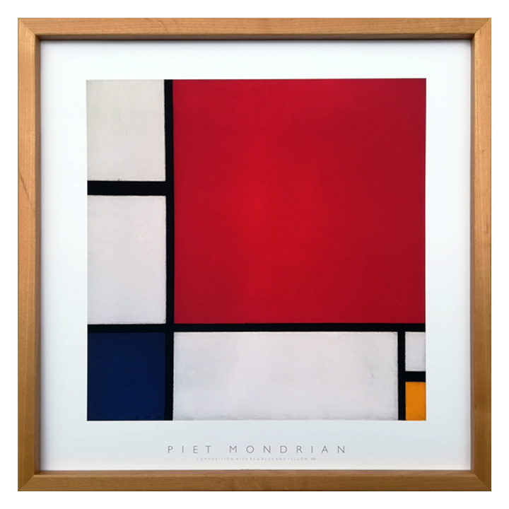 アートパネル Piet Mondrian ピート モンドリアン ピエト Composition with Red, Blue and Yellow,  1930 モダン 玄関 アートフレーム アートポスター おしゃれ 絵画 額入り フレーム付き インテリア 壁掛け リビング ギフト 新生活 送料無料  ssx 蔵