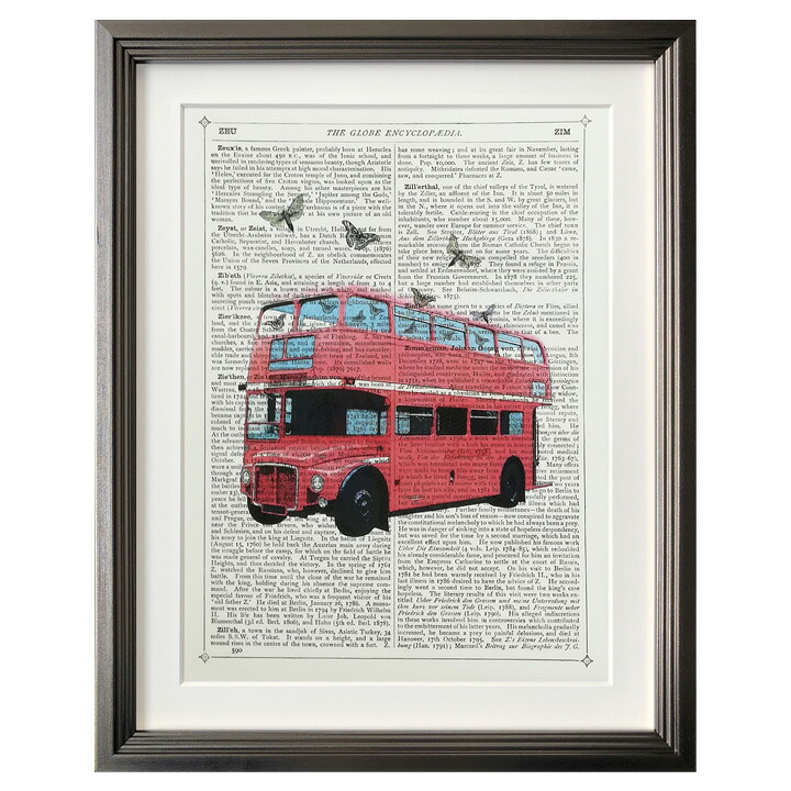 【送料込】 アートパネル Marion McConaghie マリオン・マコネギー Butterfly London Bus モダン 玄関 アートフレーム アートポスター おしゃれ 絵画 額入り フレーム付き 芸術 インテリア 壁掛け 寝室 リビング ギフト プレゼント 新生活 ヴィンテージ 送料無料 ssx 7,840円