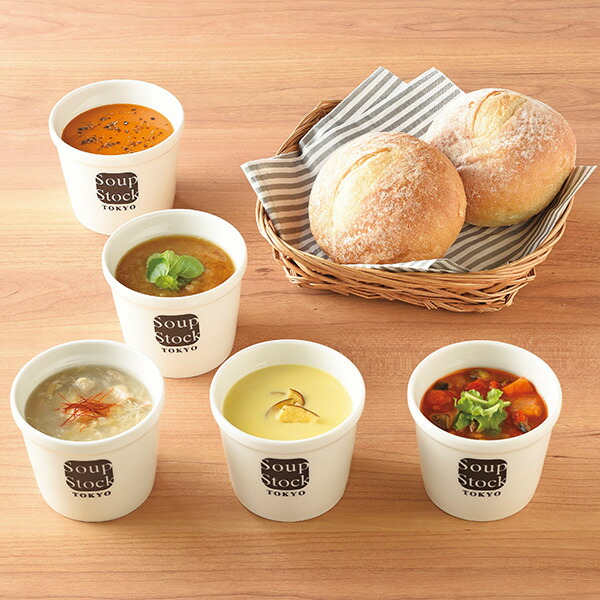 送料込｜スープストックトーキョー / 人気スープ（6種6パック）とパンのセット【送料込／本体4426円＋送料660円】 (包装× のし× 定型文メッセージカード×)