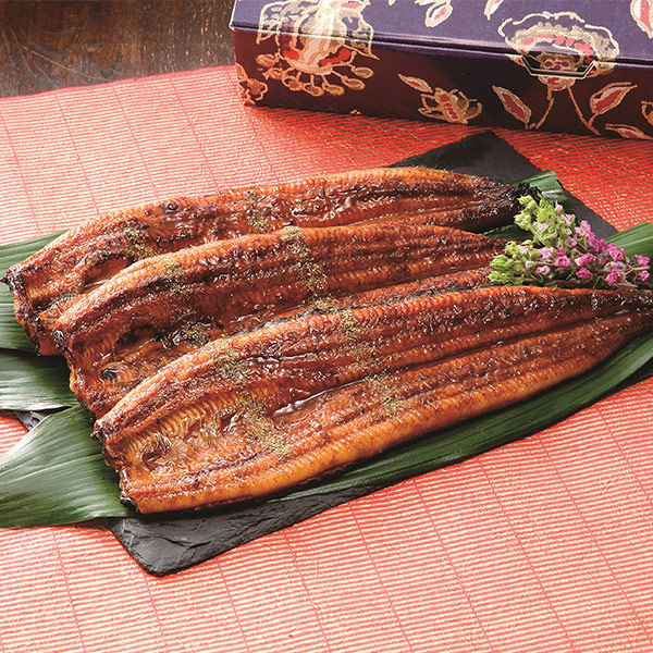 鰻楽 / うなぎ蒲焼長焼3尾 (包装&times; のし&times; 定型文メッセージカード&times;)｜アンティナギフトスタジオ