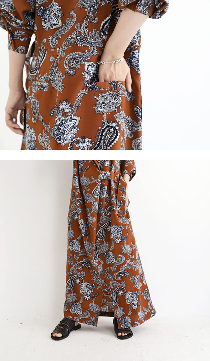 時間指定不可 今年の夏は ペイズリー柄ロングワンピース 冬 秋 夏 ワンピース 62 激安の Www Globaldentalcentre Org