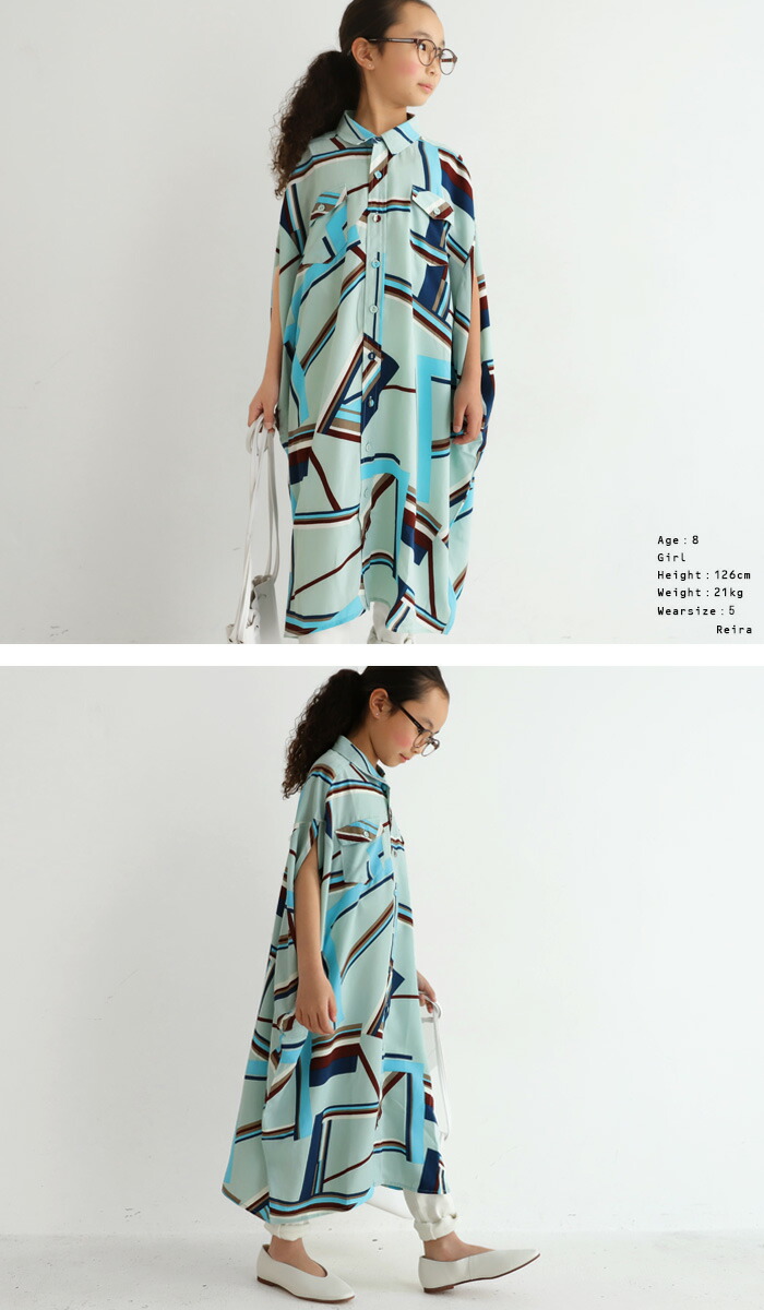 楽天市場 ワンピース キッズ 子供服 シャツワンピ ドルマン アンティカ 再再販 メール便不可 Toy 218b Antiqua