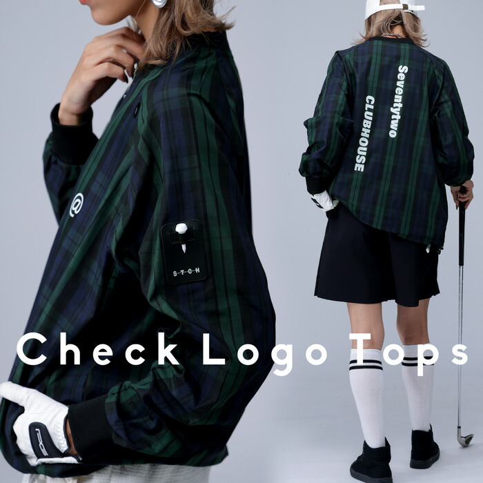 ANTIQUA GOLF&times;STCH チェックトップス レディース 送料無料・再入荷 (500)メール便可｜antiqua（アンティカ） 11,154円