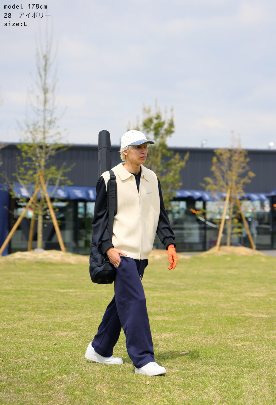 ANTIQUAGOLFニットベストメンズ送料無料・メール便不可【Z】