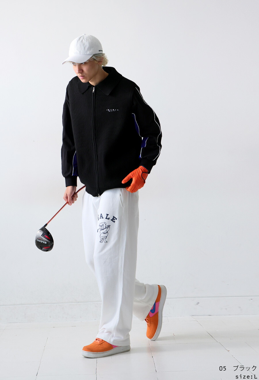 ANTIQUAGOLFニットベストメンズ送料無料・メール便不可【Z】