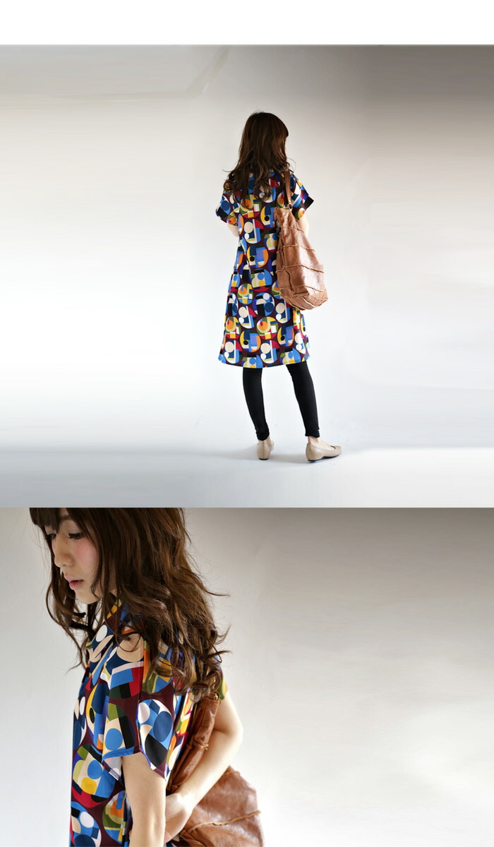 楽天市場 色褪せない 逢いたくなる多色レトロ カラフルレトロワンピ 再販 メール便可 Antiqua