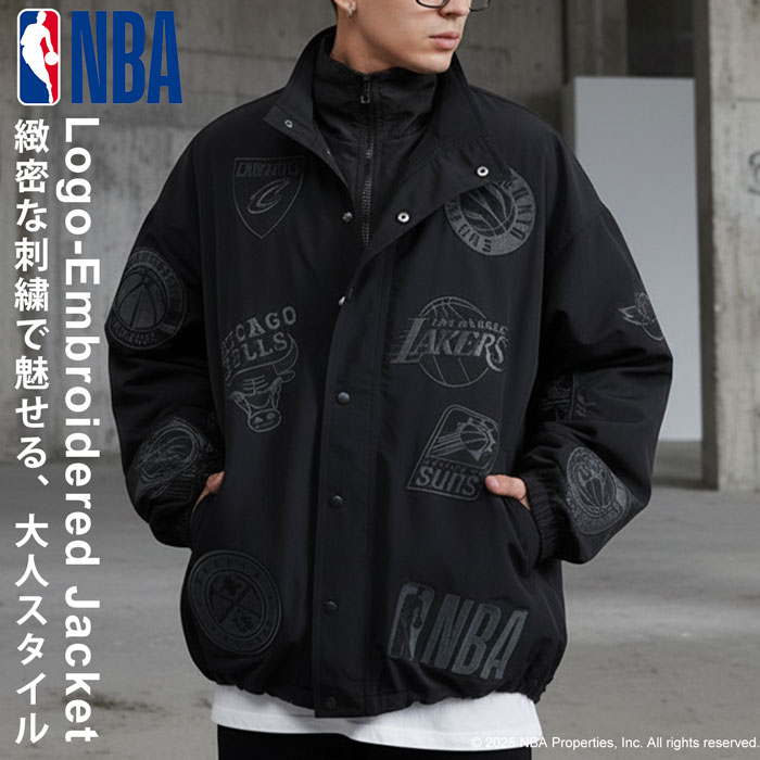 NBA公式 ロゴ刺繍 バルーンジャケット メンズ 送料無料・メール便不可｜antiqua（アンティカ）