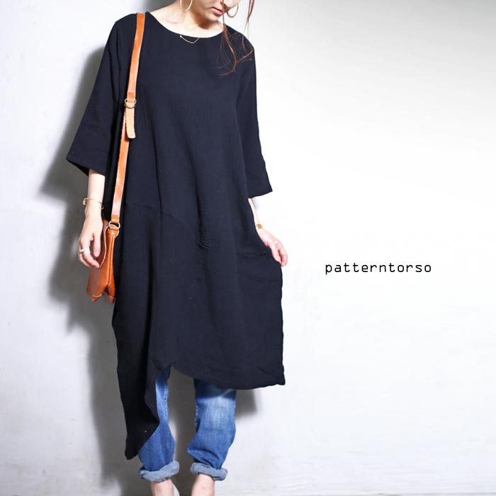 楽天市場 アシメデザインで大人のお洒落を格別なものに 変形モードワンピース 再販 100 メール便可 Antiqua