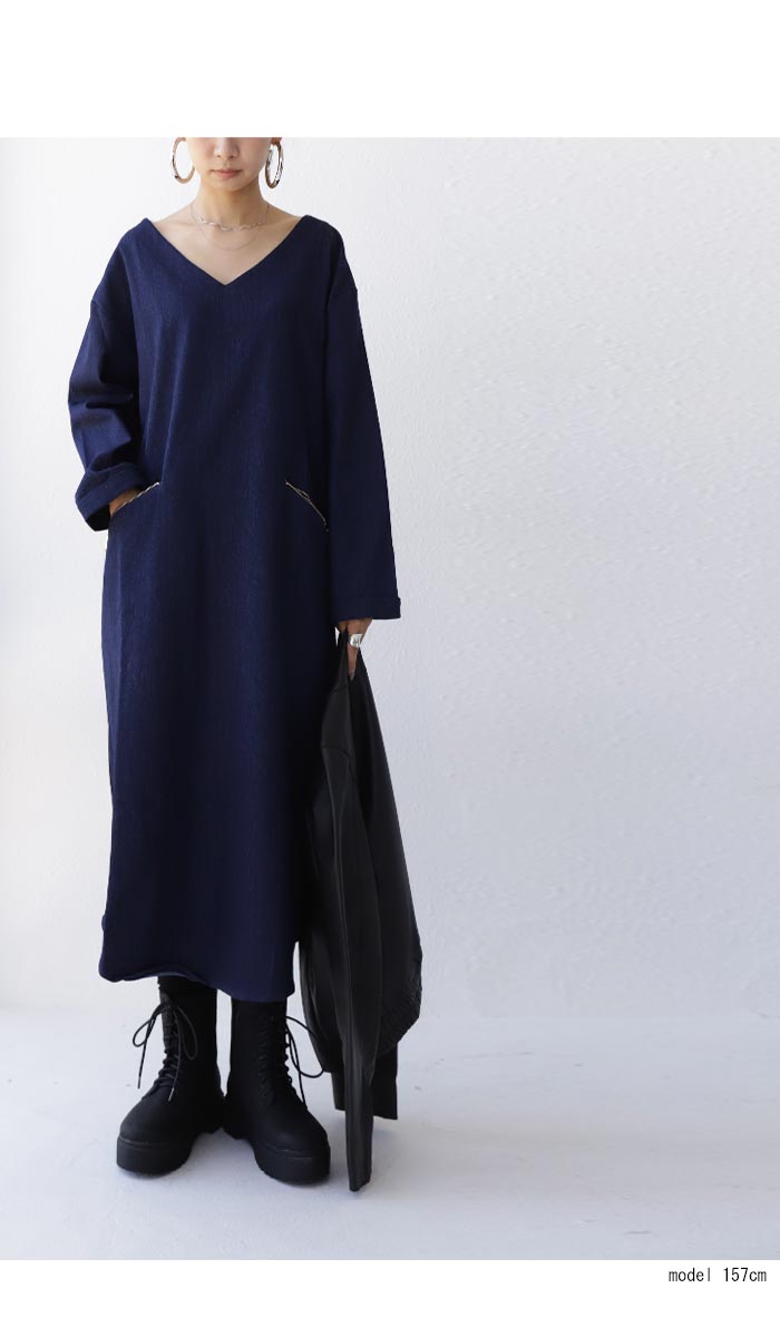 楽天市場 大人のための 品を醸し出すデニムの取り入れ方 デニムロングワンピース 再再販 G 80 メール便可 Antiqua