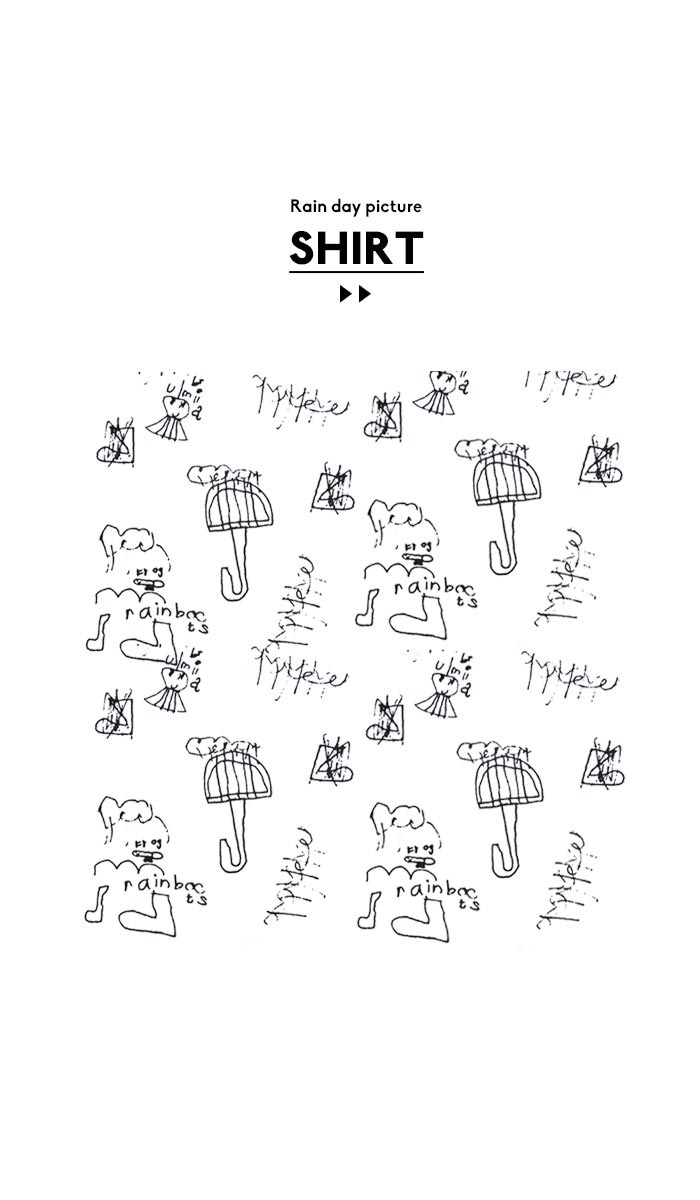 楽天市場 キッズの手描き絵 思わず見とれる可愛さ 雨の日アートシャツ 再再販 G 50 メール便可 Antiqua