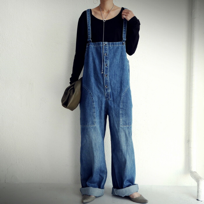 楽天市場 味わいある 大人のvintageとはまさにこれ デニムサロペット 送料無料 メール便不可 Rev Antiqua