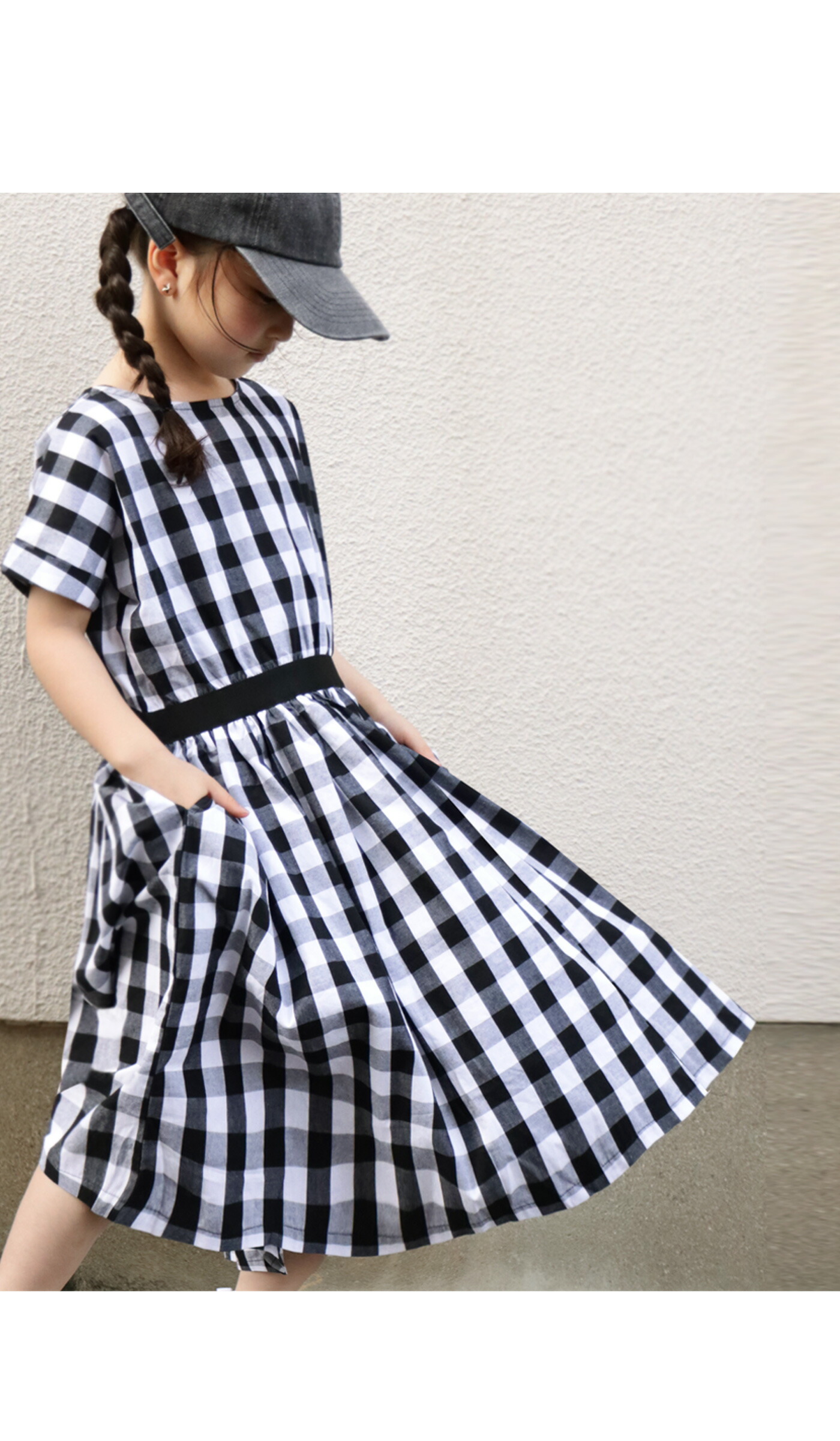 即納 最大半額 チェック ワンピース ブラウンチェック くしゅっとしたギンガムチェック のカジュアルドレープ 変形ドレープデザインが新鮮なナチュラルコットンチュニックワンピース チェック ワンピース 期間限定セール Institutoedinheiromarica Org