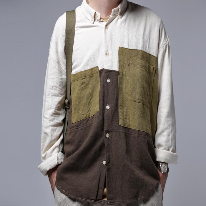 楽天市場 背伸びしないお洒落って パッチワークデザインシャツ 12月