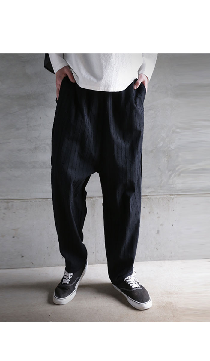 楽天市場 大人格好よく 綺麗めに着こなすモードサルエル ストライプパンツ 再再販 G メール便不可 1ｂ Mens Antiqua