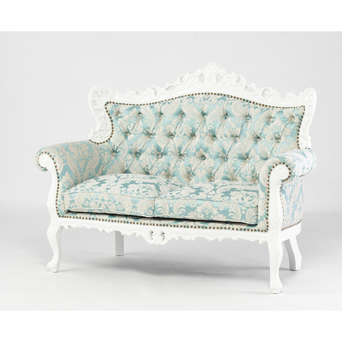 楽天市場】輸入家具 アンティーク ソファ ロココ ダブルソファ 二人