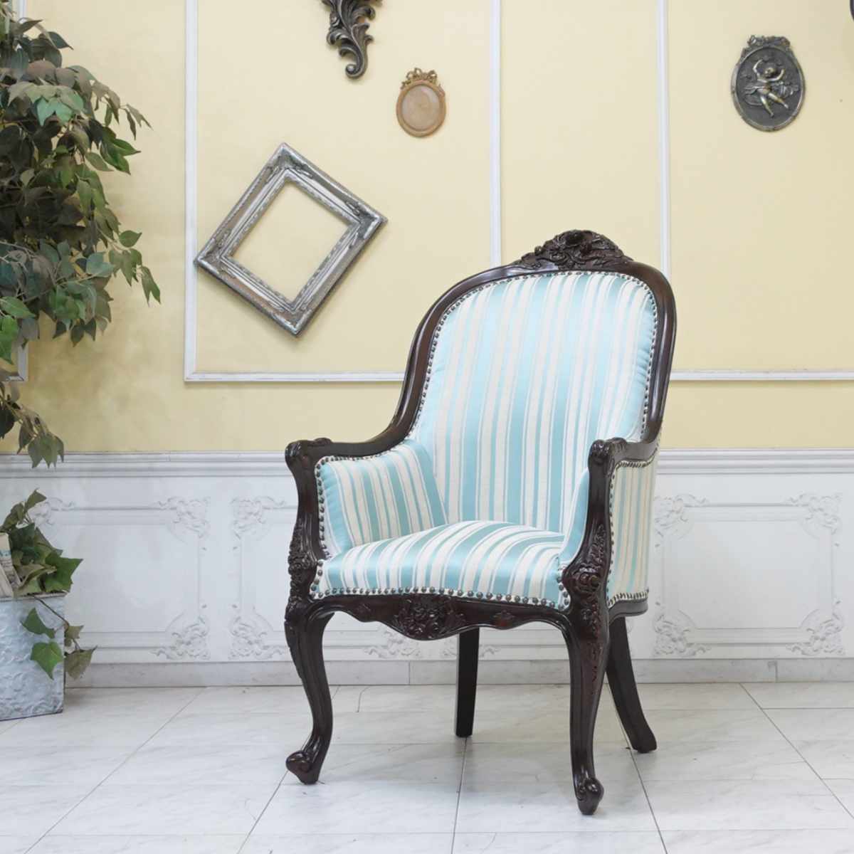 イタリア家具　　アンティーク家具　ロココ調　姫家具 楽天市場】輸入家具 ロココ調家具 アームチェア ロココ