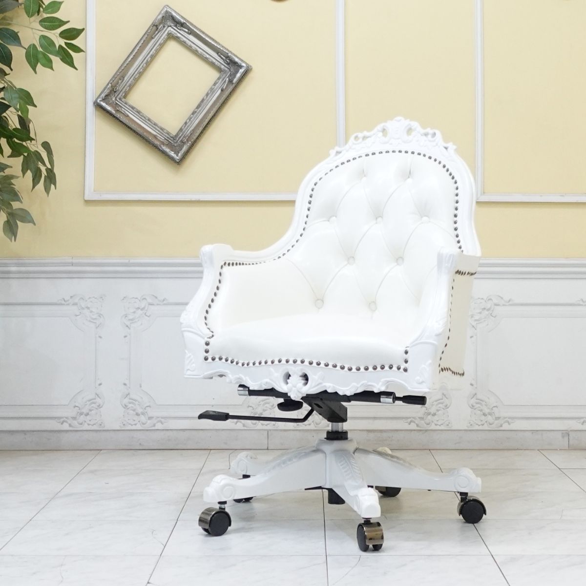 楽天市場】輸入家具 デスクチェア アンティーク オフィスチェア ロココ