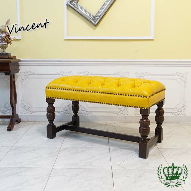 楽天市場】チェスターフィールド スツール オットマン キャスター付き