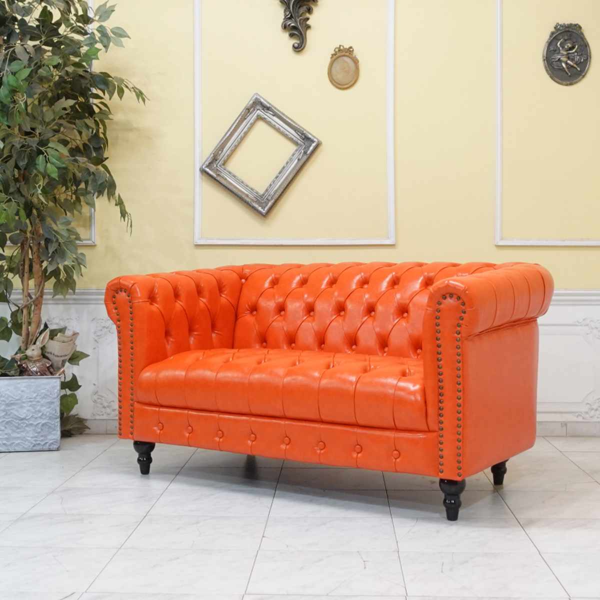 楽天市場】輸入家具 そふぁ ソファー デザイナーズ PUレザーアールデコ