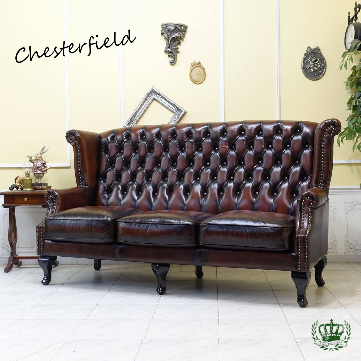 専用 チェスターフィールドソファ ３人掛け ソファー レザーソファ 楽天市場】輸入家具 本革 ソファー 3人掛け チェスターフィールド そ