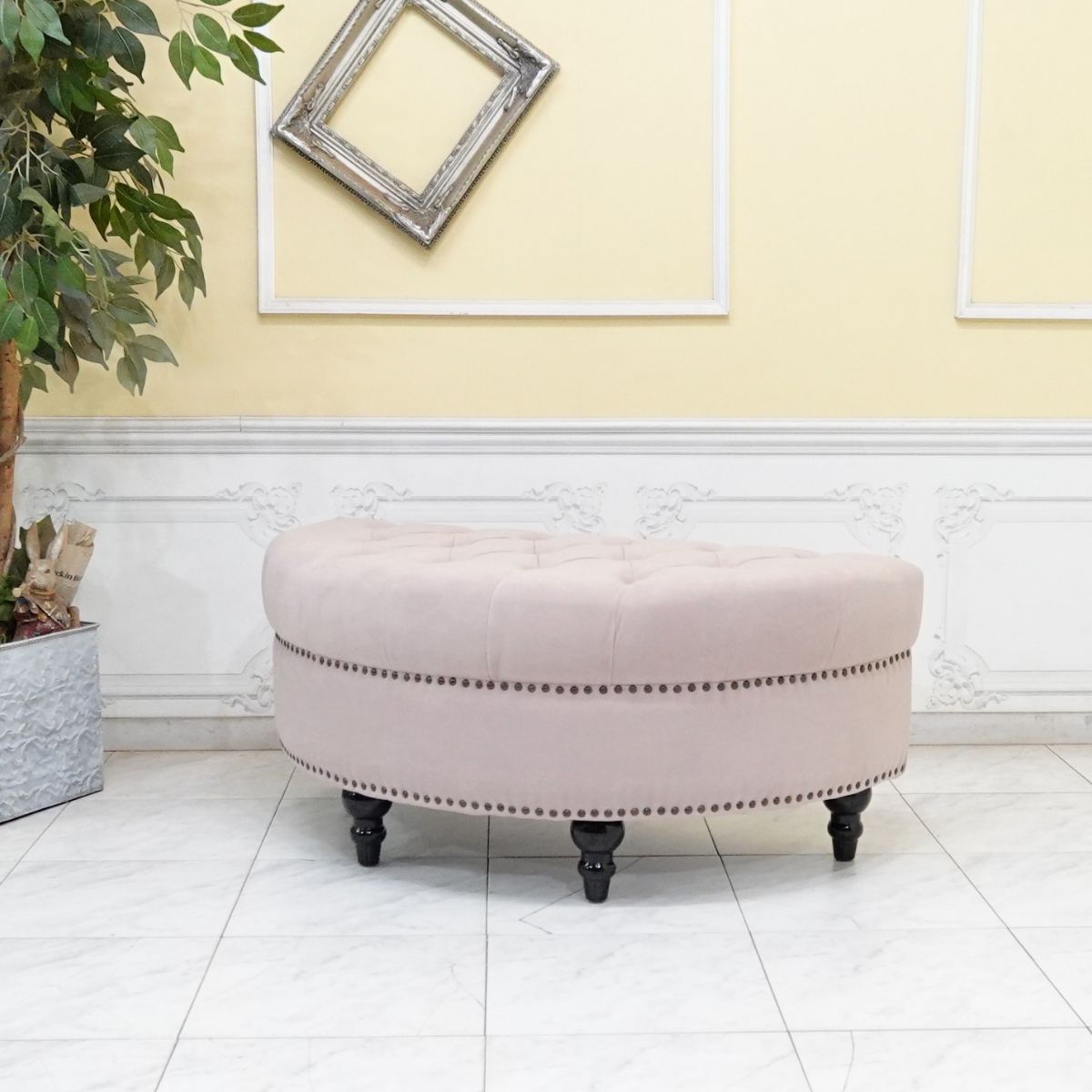 楽天市場】ポイント10倍SALEフレンチインテリア ハーフムーンスツール