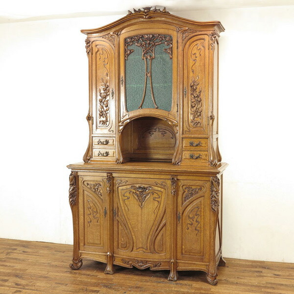 楽天市場】アールヌーヴォー キャビネット 芸術性の高いデザイン 繊細