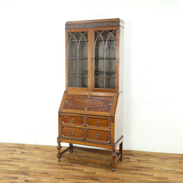 楽天市場】英国イギリスアンティーク家具 ビューローブックケース