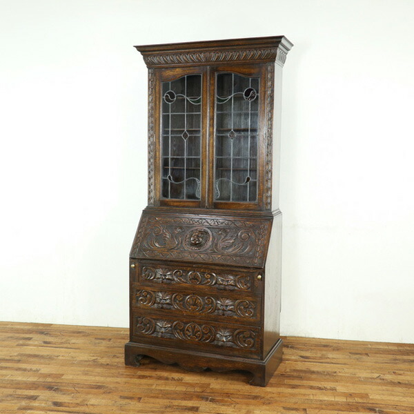 大正 時代物 ライティングビューロー 古民家 古家具 骨董品 楽天市場】輸入家具 アンティーク ブックビューロー アンティーク