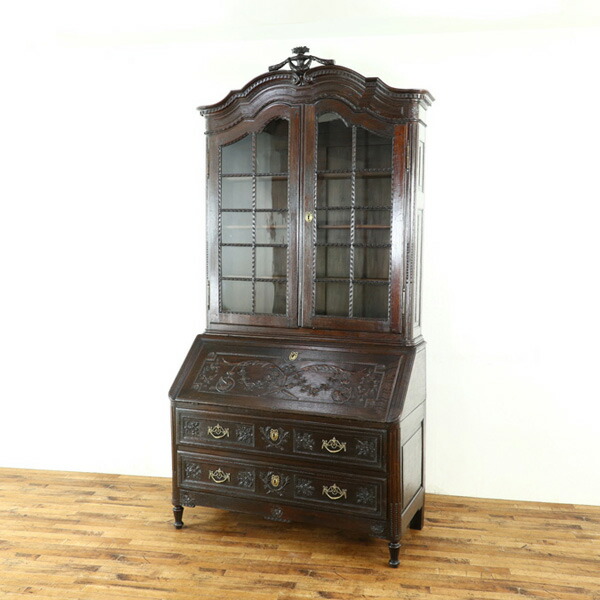 楽天市場】輸入家具 アンティーク ブックビューロー アンティーク