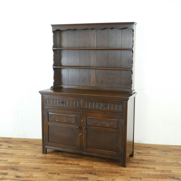 楽天市場】人気 英国 カップボード 横幅広め 収納兼ディスプレイ棚