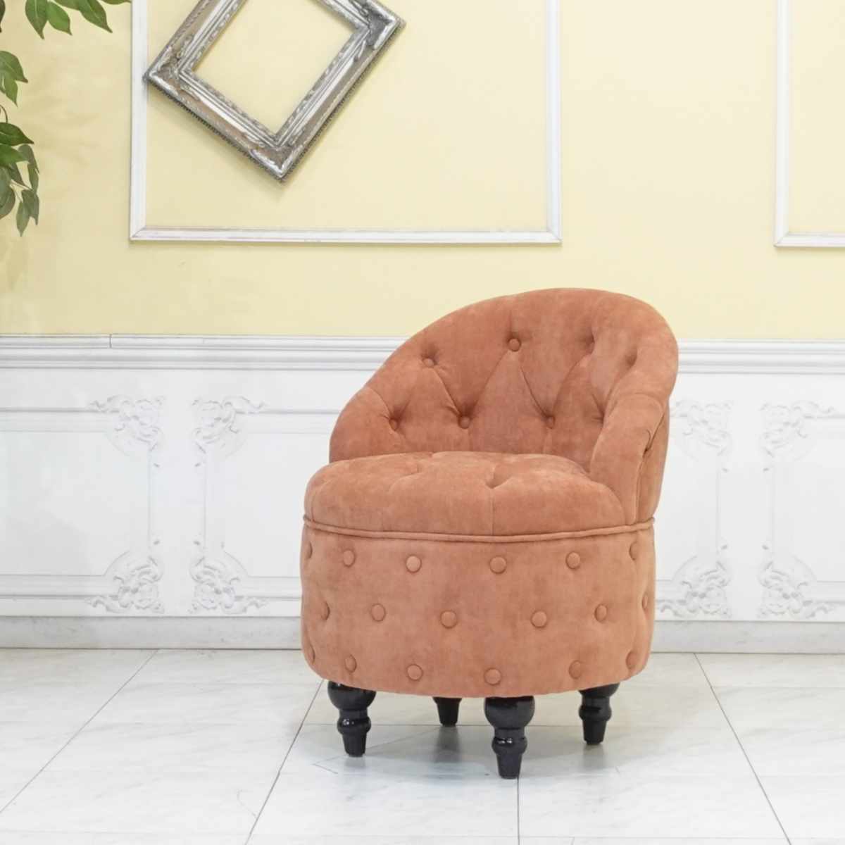 楽天市場】パンプキンスツール レッド 茶脚スツール チェア オットマン