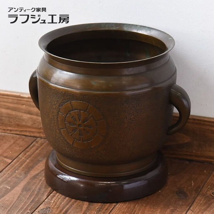 火鉢アンティーク　骨董品 アンティーク骨董品 火鉢 鉄瓶 長火鉢 ひばち - メルカリ