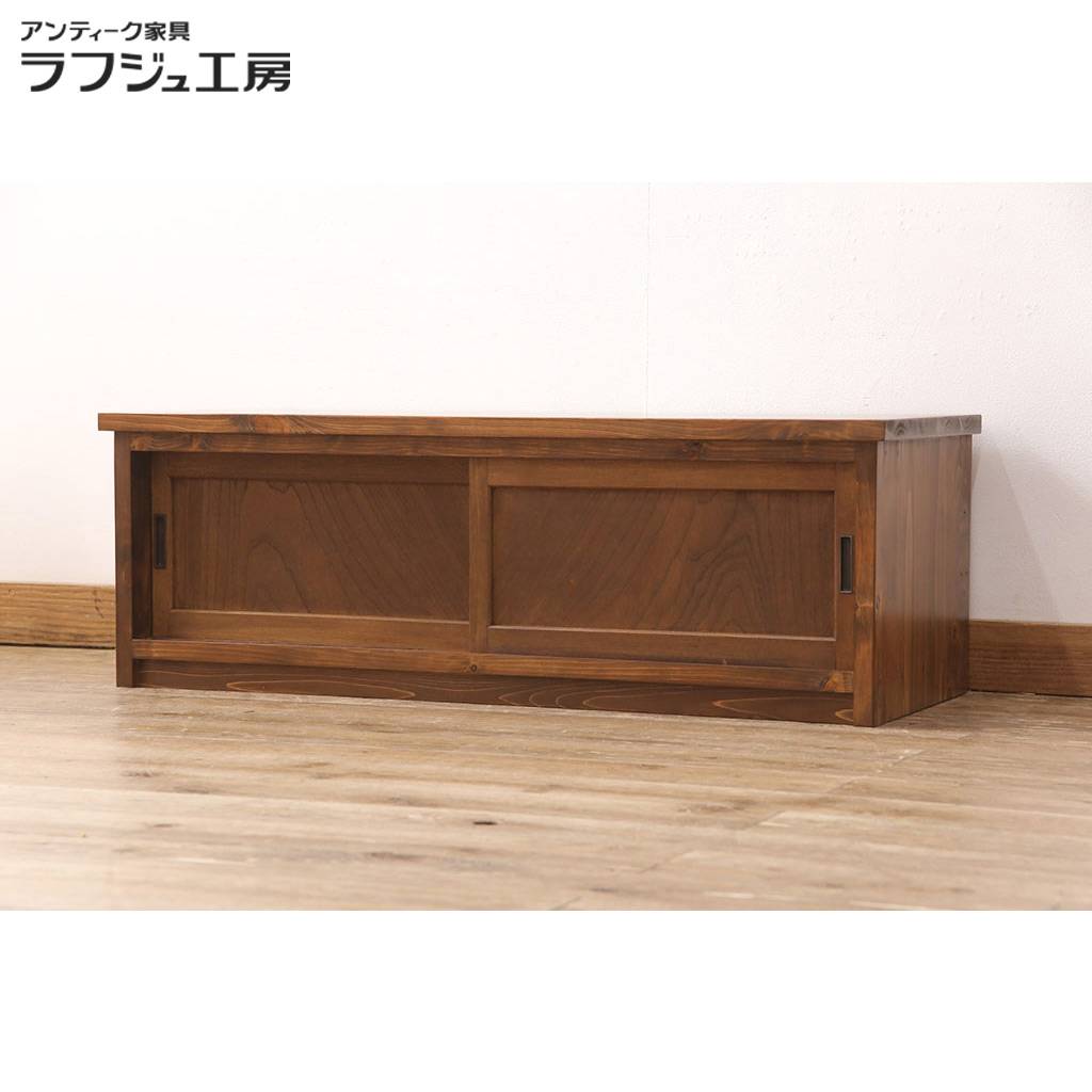 リメイク家具 テレビ台 ローボード テレビボード 収納棚 リビング収納 古建具 和風 和モダン リビング ダイニング 収納 和室 寝室 店舗 カフェ ラフジュ工房 送料無料 r-051854｜ラフジュ工房 店