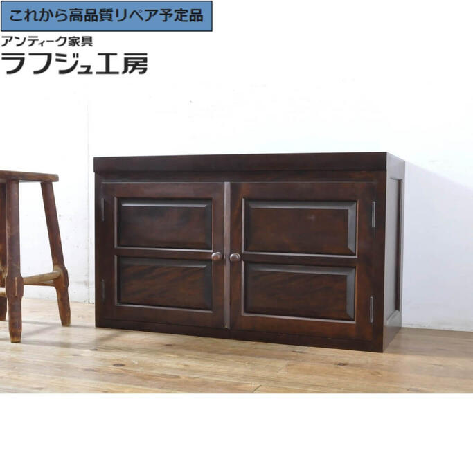 【中古】★事前問合せ至要たる★ 美品 置き目ゲーム盤 松本民芸調度品風 テレビ受像機台 テレビ受像機ゲーム盤 納める棚 押し込み 和風 和今めかしい 民芸調度品 リビング 納める 和室 寝部屋 バス発着場 ラフジュ細工場 貨物輸送無料 r-064555 収納家具-テレビ台・ローボード