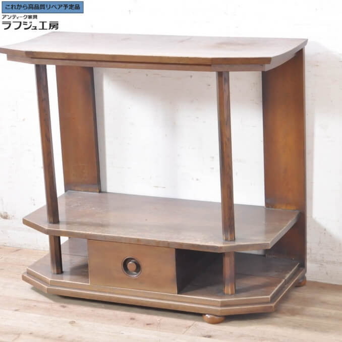 ★事前問合せ至要たる★ 和製アンティーク ナラ材製片方押し入れ 滅多に無い 納める棚 収納家具 オープンシェルフ 見せびらかす仕合わせ 今めかしい 分かりやすい 日本 リビング 和室 臥し所 喫茶店 ラフジュ制作室 貨物輸送無料 r-072729