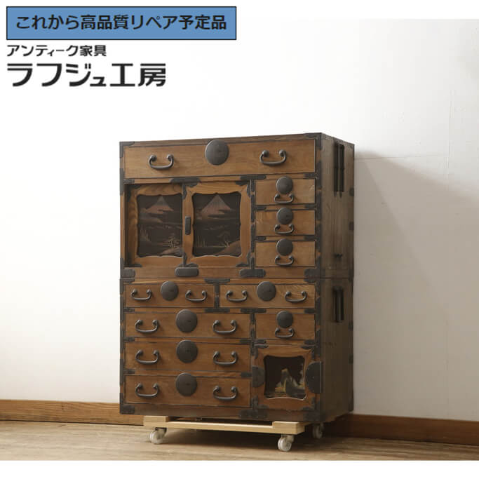 ⭐️希少 時代箪笥 収納飾り棚 帳場家具 和風 アンティーク ⭐️希少 時代箪笥 収納飾り棚 帳場家具 和風 アンティーク
