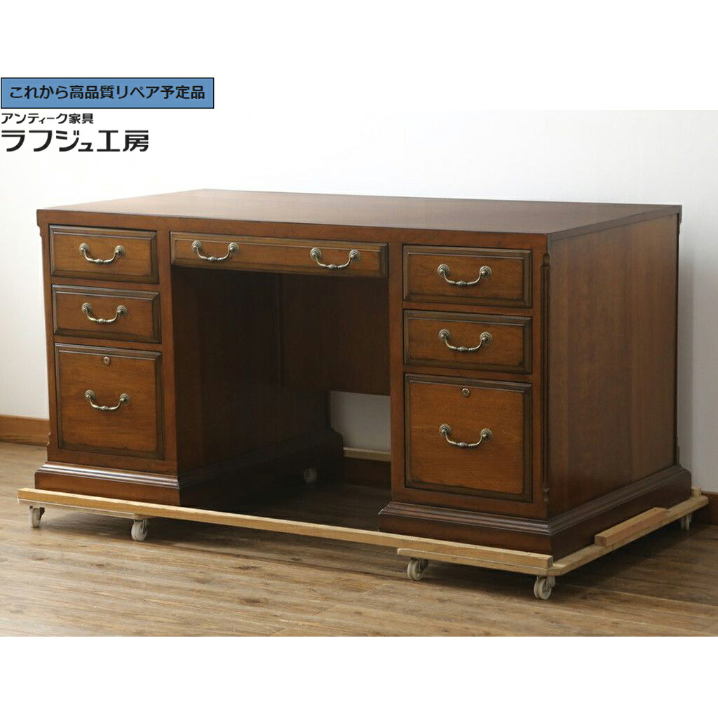 【中古】美品 ★事前問合せ至要たる★ 両袖机 激レア 滅多に無いひな形 DREXEL HERITAGE(ドレクセルヘリテイジ) r-075734