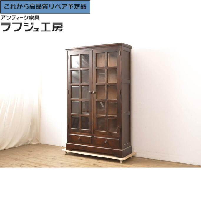 【中古】★事前問合せ至要たる★ 書き付け入れもの 北海道民芸調度品 書架 納める棚 収納家具 収納家具 和風 和今めかしい 民芸調度品 リビング 納める 和室 書室 バス発着場 ラフジュ細工場 貨物輸送無料 r-055744
