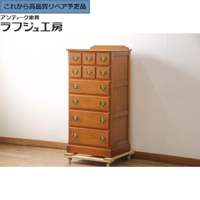 【中古】★事前問合せ至要たる★ 美品!! 用だんす 横浜古典派音楽調度品 ダニエル daniel アーリーアメリカン 小抽き出しタンス 抽き出し お召しものタンス ハイチェスト アンティーク風調度品 カントリー 古典的 リビング 納める 臥し所 バス発着場 ラフジュ制作室 貨物輸送無料 r-066408