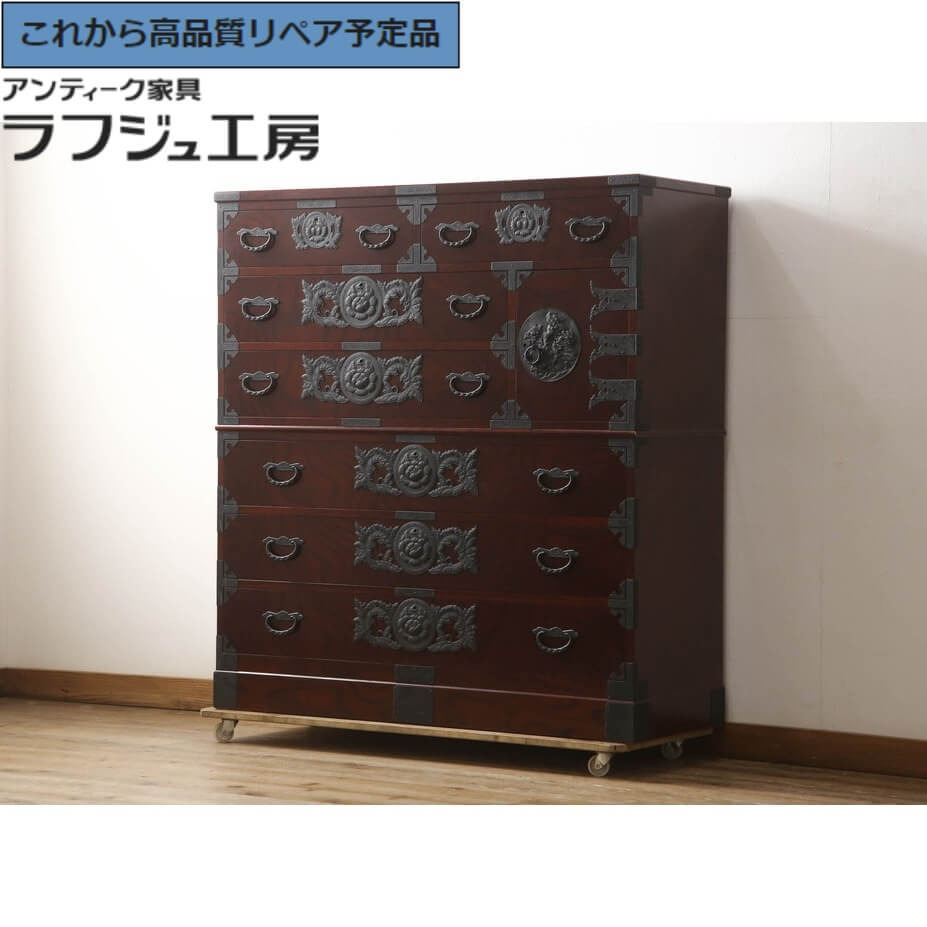 楽天市場】アンティーク家具 秋田箪笥 和製アンティーク 明治