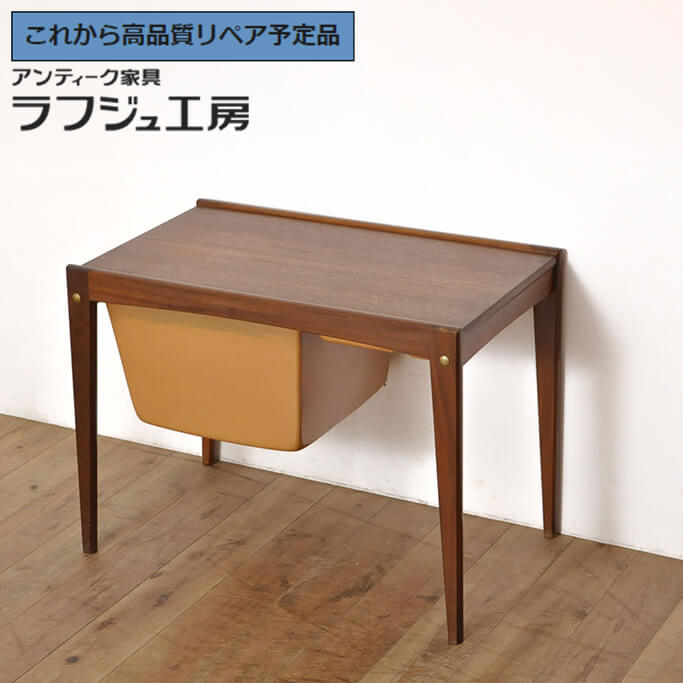 ★事前問合せ必須★ 北欧ビンテージ サイドテーブル 北欧家具 チーク材 収納付き オケージョナルテーブル ローテーブル ゲームテーブル レトロ ヴィンテージ ナチュラル 北欧 リビング 収納 子供部屋 店舗 ラフジュ工房 送料無料 r-050614｜ラフジュ工房 店 48,978円