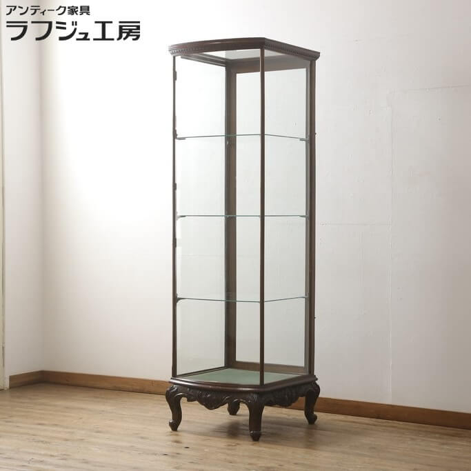 楽天市場】ガラスケース ショーケース おしゃれ アンティーク シャビー