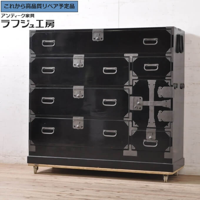 ★事前問合せ至要たる★ 和製アンティーク 現代世界用だんす 超美品 和タンス お召しものたんす 納めるタンス 抽き出し 和風 和今めかしい 古典的 雅びやか 和製 リビング 昼御飯 和室 臥し所 喫茶店 ラフジュ制作室 貨物輸送無料 r-071410