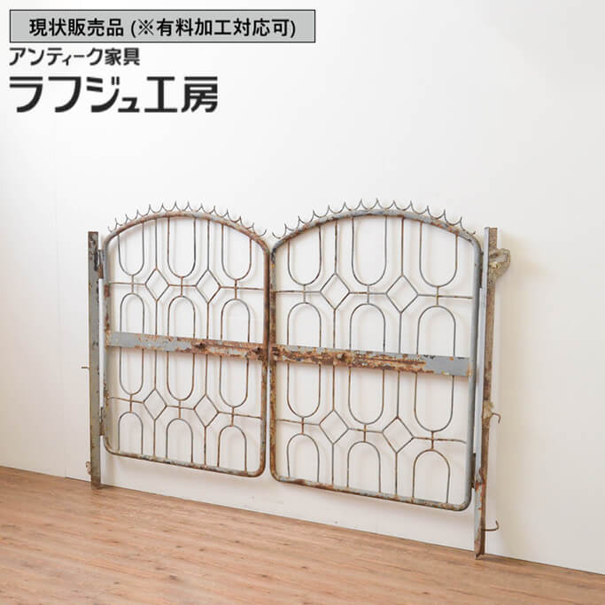 フランス　アイアンゲート　送料込み 楽天市場】フランス アンティーク 大きな アイアンゲート M15