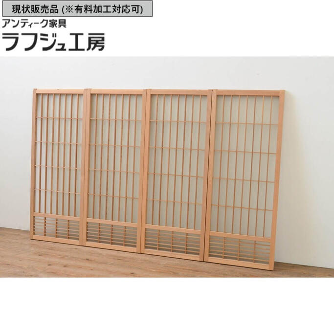 楽天市場】▽現状販売▽ アンティーク建具 格子入りガラス窓2枚セット 引き戸 ガラス戸 ガラス入り障子戸 レトロ 和風 和モダン ラフジュ工房 送料無料  r-069667 : ラフジュ工房 楽天市場店