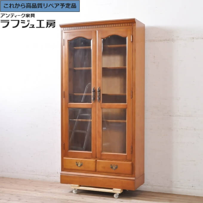 【中古】 ★事前問合せ至要たる★ 読みもの入れもの 横浜古典派音楽調度品 ダニエル daniel アーリーアメリカンシリーズ A-208 書架 納める棚 押し入れ 収納家具 カントリー 古典派音楽 日本 リビング 書房 ラフジュ制作室 貨物輸送無料 r-072823
