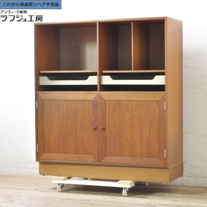 ★事前問合せ至要たる★ デンマークヴィンテージ 押し入れ チーク材 HG(Hansen\u0026Guldborg)Mobler製 (HGモブラー) r-074002
