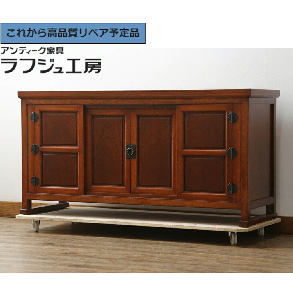 【中古】 美品 ★事前問合せ至要たる★ N型朝鮮棚 激レア 滅多に無い 松本民芸調度品 言い慣わし的芸術品 漆ペンキ塗り r-074673